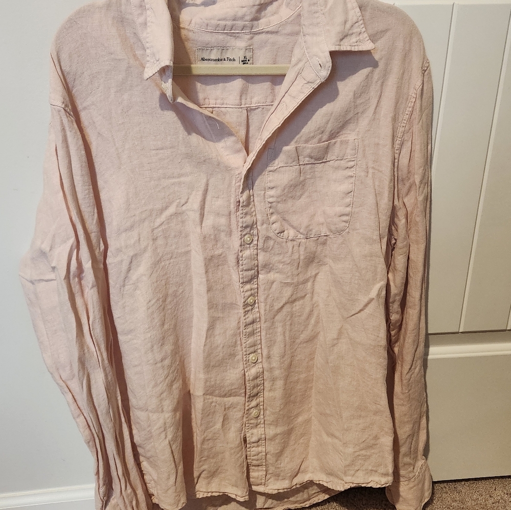 LINEN ABERCEOMBIE AND FITCH LONG SLEEVE SHIRT XF